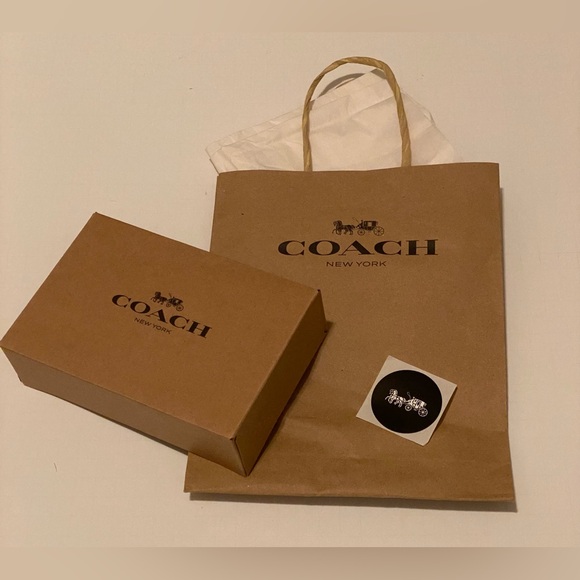 NWT Coach Mini Skinny ID Case | Black Leather | Gun Metal | Floral Appliqué - Picture 2 of 13